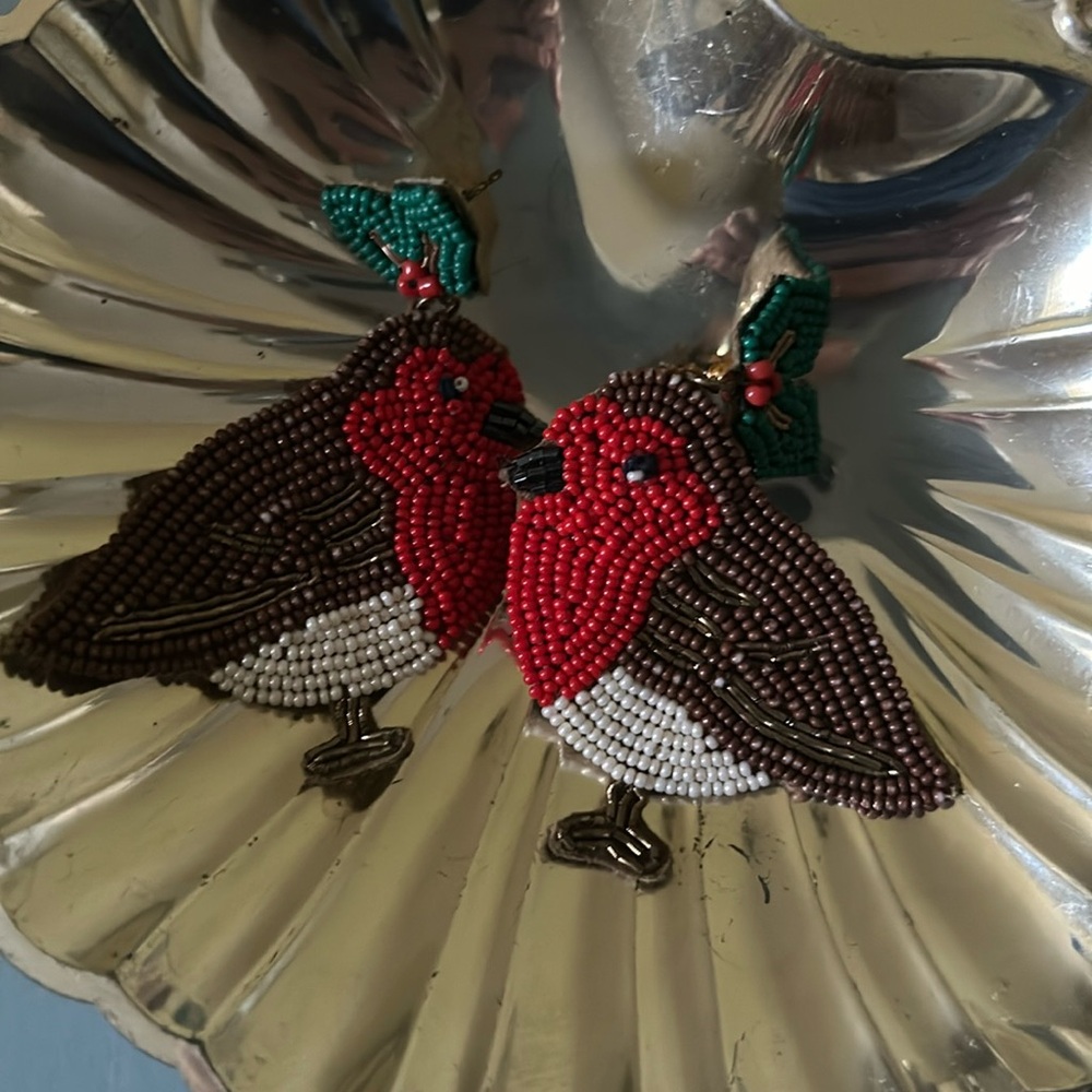 Boden beaded English Robin earrings